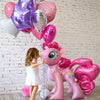 Roze ponypaardballonnen